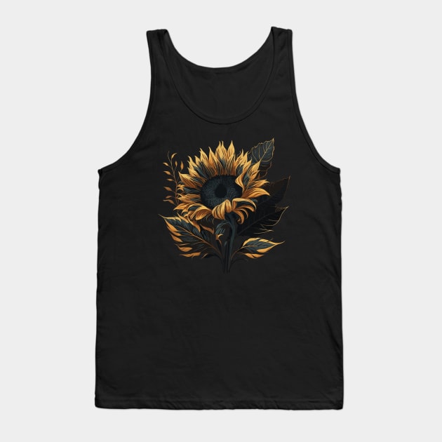 Cute Vacations Floral Summer Holidays Sunflower Tank Top by KsuAnn